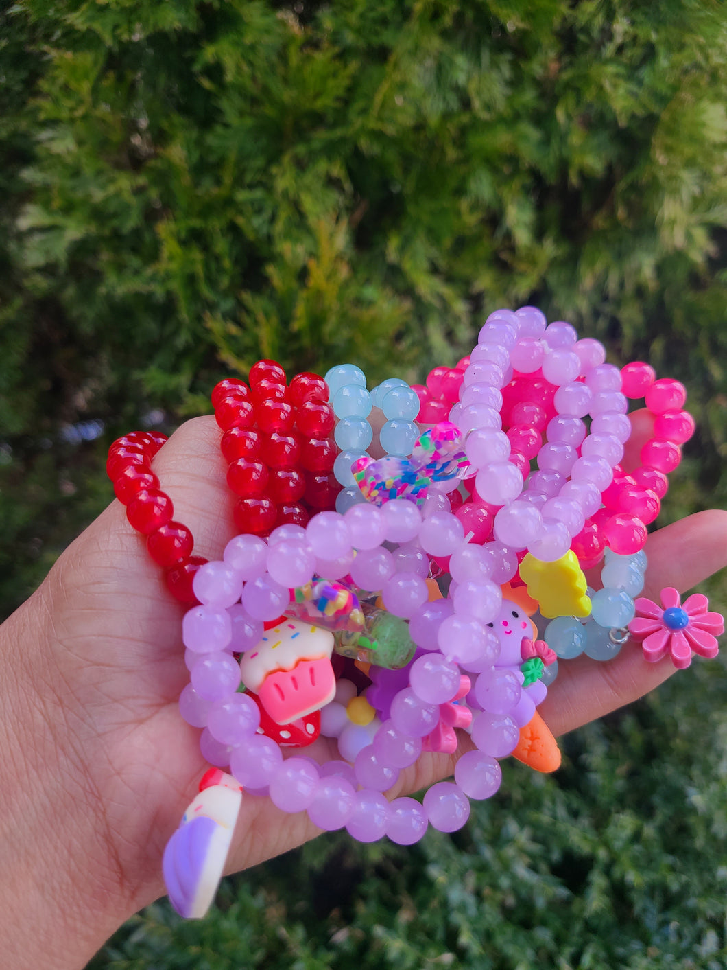 Kids Beaded Charm Bracelets